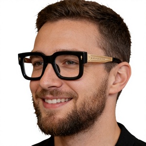 Modische Eckige Brillengestelle für Herren Anpassbare Polarisierte Gläser Kleiner Rahmen Vollrand Optische Brille - Product Image 1