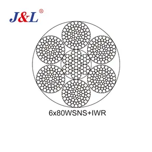 JULI 6x36 Wire Rope 32mm Smooth ISO Galvanized Cutting GB Construction Hot Dipped Galvanized Aircraft Cables Ungalvanized Steel