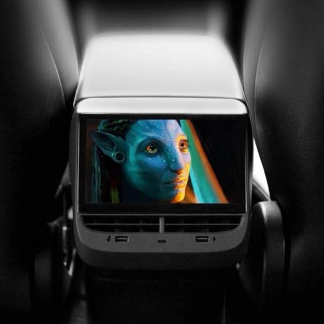 7 Inch Rear Entertainment Display Rear Touch Screen for Tesla Model 3 Model Y Rear Passenger Climate Control Car Accessories