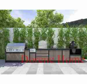 2025 Dorene Design esterno di lusso mobile da cucina Set di alta <span class=keywords><strong>qualità</strong></span> modulare Allure mobili personalizzati lavello in marmo per cucina - Product Image 4