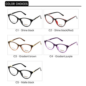 Montures de lunettes œil de chat grises 51-17-143, monture complète anti-UV pour femmes, visage ovale, adulte - Product Image 3