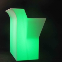 Comptoir de bar moderne à LED pour la maison, mobilier d'extérieur pour mariages et événements, en plastique rotomoulé pour hôtels