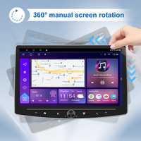 Autoradio Android universel 1din 10,1 pouces pour tableau de bord, écran IPS rotatif à 360°, 7 couleurs, Carplay sans fil, Android Auto pour