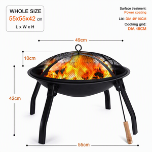 Set Completo per Barbecue da Interno/Esterno con Forno a Legna e Carbonella per Cottura, Tostatura e Bollitura del Tè - Ideale per Cortili Invernali - Product Image 5
