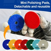 2in/50mm Mini diamant tampons de polissage humide marbre granit pierre précieuse meule disque de polissage résine flexible disque de ponçage