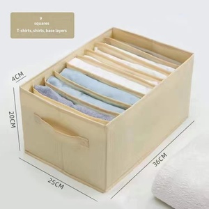Pants Clothing <b>Storage</b> Organizer Sweater Divider Dormitory Wardrobe Compartment <b>Box</b> Japanese Style Foldable PP Plastic 18L - Product Image 3