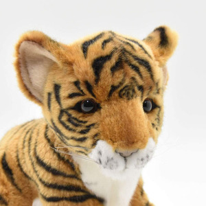 <span class=keywords><strong>Peluche</strong></span> réaliste de <span class=keywords><strong>tigre</strong></span> bébé, allongé et assis, rayé orange - Product Image 2