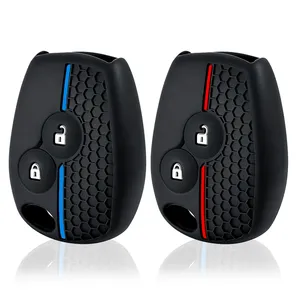 Housse <span class=keywords><strong>de</strong></span> clé en silicone, étui pour clé pour Renault Clio 3 Logan 2 <span class=keywords><strong>Dacia</strong></span> Duster Sandero Stepway Lada Largus pour Nissan Almera Terrano - Product Image 4