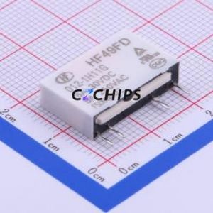 HF49FD/012-1H11G Power Relay SIP,5x20mm Relay 12V 1 Normally Open: 1A (SPST-Normally Open)::: 4 5A-30VDC/5A-250VAC - Product Image 1