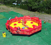 Jeu gonflable Last Man Standing Sweeper sur le thème du feu rouge pour les enfants et les adultes, fête d'anniversaire