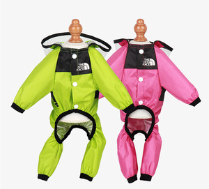 클래식 강아지 애완 동물 비옷 올 시즌 PU 방수 애완 동물 대형 개 옷 레인 코트 - Product Image 3