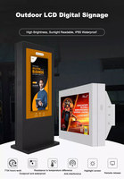 Pantalla Digital para Exteriores de 75 Pulgadas, 3000 Nits, Legible Bajo la Luz Solar, IP65 Impermeable, Kiosco Publicitario LCD 4K