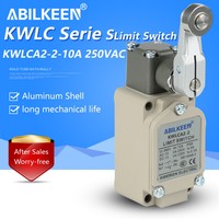 KWLCA2-2 Interrupteur de fin de course à levier à rouleau en acier inoxydable à double circuit pour treuil en aluminium, micro-interrupteur 10A max. pour les applications d'ascenseurs