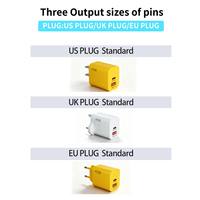 Adaptateur d'alimentation GaN PD 45W QC3.0 en gros pour l'UE/les États-Unis avec ports USB Type-C pour téléphone portable et ordinateur portable