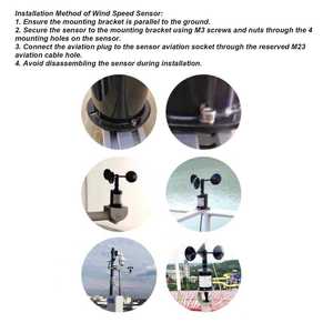 Hoge Nauwkeurigheid Buiten 3-Kops <span class=keywords><strong>Anemometer</strong></span> 4-20mA 9-30V Windmeter Sensor Duurzaam voor Interferentiebestendig Zwaar Klimaat - Product Image 2