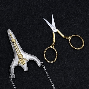 Peanl DE <span class=keywords><strong>LA</strong></span> Onient Vintage Acero inoxidable tijeras de bordado con <span class=keywords><strong>la</strong></span> cadena y <span class=keywords><strong>la</strong></span> cubierta para cortar - Product Image 6