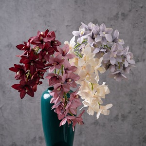 Flores Artificiales de Cymbidium Yingqiantan, Alta Simulación, Decoración para Bodas, Ramo de Flores Tejidas a Mano - Product Image 2