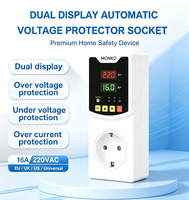 Protecteur automatique de tension et de courant monophasé, capacité 10 kVA, affichage LED, prise AC 110V-220V 16A, prise EU
