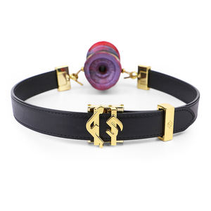 FAAk peluche tirer harnais en cuir véritable prise orale pour femmes bouche ouverte bouchon Bondage contraintes Silicone bouche Gag - Product Image 4