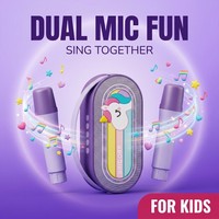 Microphone Karaoké Sans Fil pour Enfants, Portable pour Chant en Extérieur, Haut-Parleur Magique Changeur de Voix, Cadeau Idéal pour Fêtes KTV à Domicile