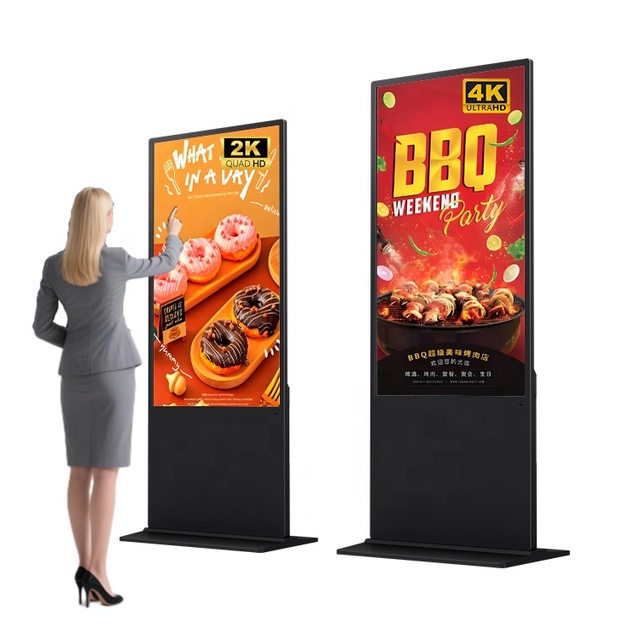 Floor Standing Digital Signage Kiosk Touch Screen Totem with CMS Software Indoor Interactive Advertising Display
