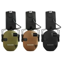 Casque tactique professionnel anti-bruit pour l'enregistrement audio et le tir, avec protège-oreilles isolants en ABS pour la chasse et le tir sur cible