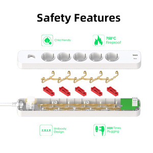 Châu Âu Loại C + Một USB mở rộng Hội Đồng Quản trị đa cắm điện Ổ cắm điện Dải điện - Product Image 3