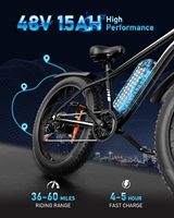 Livraison gratuite, stock US, vélo de ville OBX EB26, 26 pouces, suspension intégrale, moteur 1000W, batterie lithium 48V 15AH, vélo électrique sportif électronique