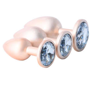 Laser Shiny Round Shape Aluminum Alloy <strong>Anal</strong> Plug-<strong>100</strong>% Waterproof IPX7 Sizes S/M/L Weights 51g/85g/142g - Product Image 5