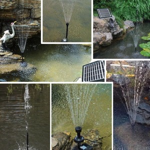 Solar Water Pump 8Mm Discharge Port Centrifugal Garden Fountain With Led Light Solar Powered Outdoor Landscape Water Feature - Product Image 1