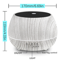 Diffuseur d'huiles essentielles ultrasonique électrique 500 ml, coffret cadeau avec les 10 meilleures huiles essentielles, humidificateur d'aromathérapie