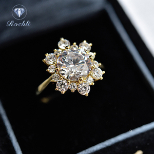 <span class=keywords><strong>Moissanite</strong></span>-Anillo de boda clásico de lujo para mujer, joyería de diamante, joyería de alta calidad - Product Image 3