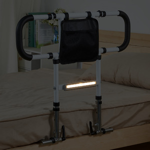 Riel de guía auxiliar para cama, personas mayores, superventas, almohadilla DE SEGURIDAD DE Metal ajustable de doble poste, hogar para ancianos adultos - Product Image 3