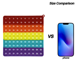 Giocattolo Antistress in Silicone Arcobaleno con 100 Bolle, <span class=keywords><strong>Gioco</strong></span> Matematico per Bambini, Apprende il Conteggio e la Matematica di Base Attraverso il <span class=keywords><strong>Gioco</strong></span> Tattile - Product Image 6
