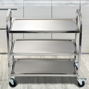 Carrito Utilitario de Acero Inoxidable con Gran Capacidad de Carga y Ruedas de Desplazamiento Suave para Hoteles, Restaurantes y Cocinas, Fácil de Limpiar - Product Image 2