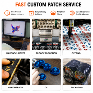 Parches <span class=keywords><strong>Bordados</strong></span> Personalizados con Logotipo de Diseñador, Apliques Adhesivos para Coser o Planchar en Ropa de Marca - Product Image 3