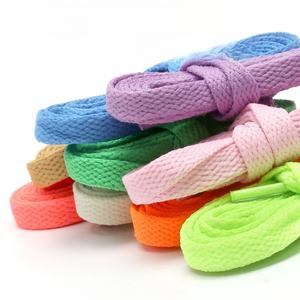 Personnalisé 50-200cm Longueur Chaussures Lacets 8mm Large Polyester 29 Couleurs Ruban Chaussures Bandes De Dentelle Corde Épaisse Lacets Avec Sacs - Product Image 1