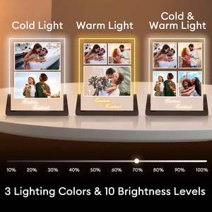 Kişiye Özel Noel Fotoğraf Müzikli Çerçeve Işığı, Ahşap Tabanlı Kişiselleştirilmiş LED Lamba, Aileye Yılbaşı Hediyesi <span class=keywords><strong>2026</strong></span> Yeni Yıl - Product Image 4