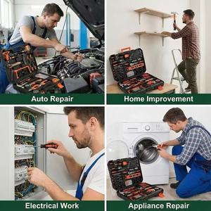 Set <span class=keywords><strong>di</strong></span> 113 Pezzi <span class=keywords><strong>di</strong></span> Utensili Domestici per Manutenzione <span class=keywords><strong>Auto</strong></span> con Trapano Elettrico e Trapano a Percussione con Piccone - Product Image 4