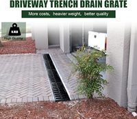 Grille de drainage en fonte ductile robuste pour extérieur, pour parkings, fossés d'égout et sols en béton pour systèmes de drainage des eaux usées