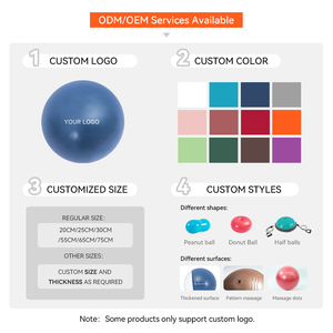 Tùy chỉnh màu sắc Mini sinh thái thân thiện nhỏ ổn định Inflatable yoga bóng tập thể dục Thụy Sĩ Pilates bóng - Product Image 2