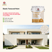 Peinture texturée élastique à base d'eau, couleur personnalisée, finition pour façades extérieures, villas, hôtels et immeubles d'appartements