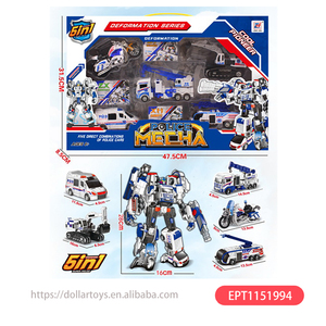 Dollar article magasin Promotion jouets <span class=keywords><strong>Robot</strong></span> bricolage fer Mecha voitures de course briques de construction ville Trans guerre <span class=keywords><strong>Chariot</strong></span> enfants cadeau - Product Image 4