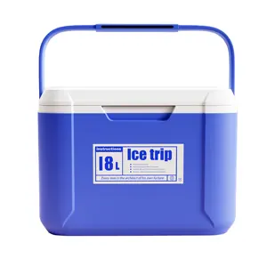 Grande Boîte Glacière Isolé en Plastique pour Bière de Pique-Nique, Portable, 18L