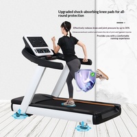 Tapis roulant électrique intelligent commercial avec écran LCD, commande par boutons, moteur 3HP, programmes d'exercices pour la remise en forme en intérieur