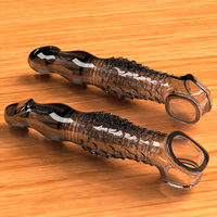 Anillo Vibrador Transparente Reutilizable para Pene, Funda Extensora de Pene, Anillo para Pene, Alargador de Pene, Productos para Adultos, Juguete Sexual