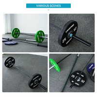 Barre d'haltères LIVEPRO 2,2 m en acier pour entraînement, compétition, musculation, 20 kg