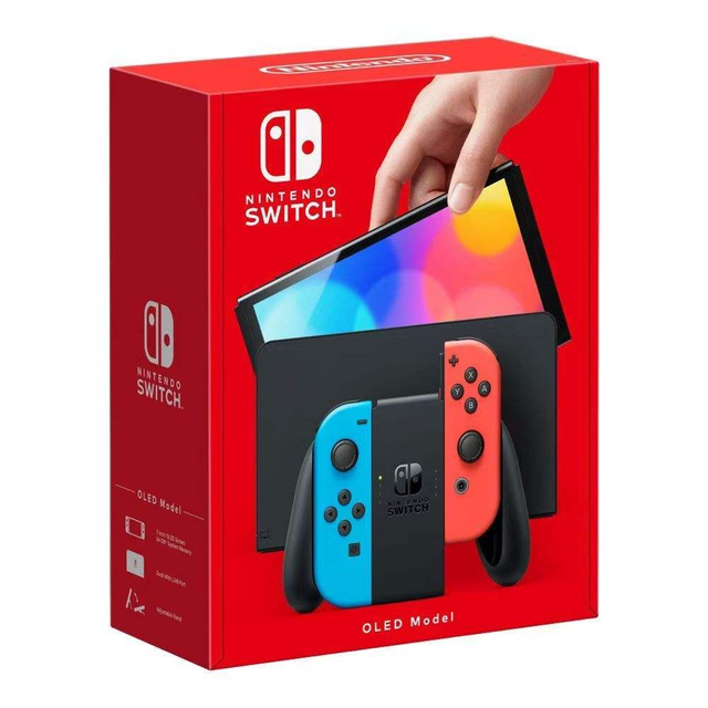 Nin-tendos Switch OLEDs 32GB Console with Neon Blue ASB Material No Private Mold Made in Japan