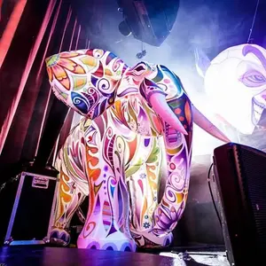 Elefante inflable publicitario, decoración de eventos de animales de elefante colorido inflable gigante