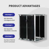 Leenol ESD SMT Magazine Rack, support de stockage antistatique réglable pour cartes PCB, pour ligne de production SMT, machine de chargement de cartes PCB